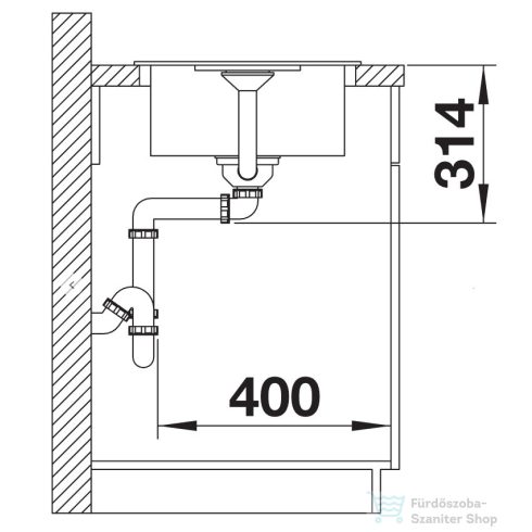 BLANCO FAVUM 45 S törtfehér silgranit forgatható mosogató medence 527083