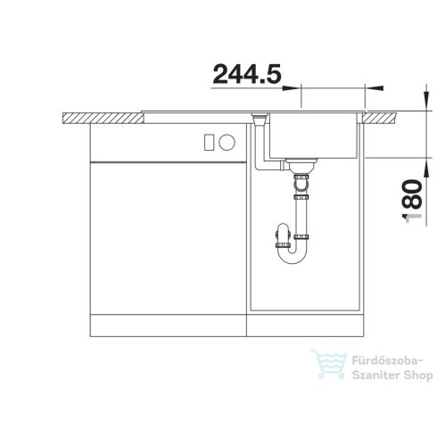 BLANCO FAVUM 45 S törtfehér silgranit forgatható mosogató medence 527083