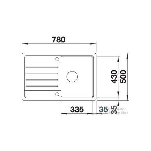 Blanco LEGRA 45 S SILGRANIT® forgatható mosogatótál törtfehér (527085)