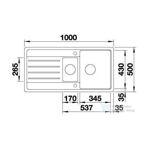 Blanco LEGRA 6 S törtfehér silgranit forgatható mosogató medence (527088)