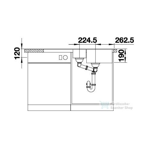 Blanco LEGRA 6 S törtfehér silgranit forgatható mosogató medence (527088)