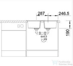 Blanco LEXA 8 SILGRANIT® mosogató medence, távműködtetővel, törtfehér 527096