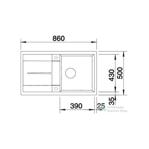 Blanco METRA 5 S silgranit forgatható mosogató medence törtfehér (527110)