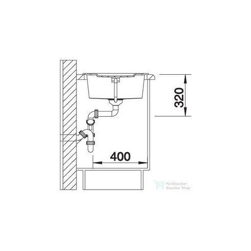 Blanco METRA 5 S silgranit forgatható mosogató medence törtfehér (527110)