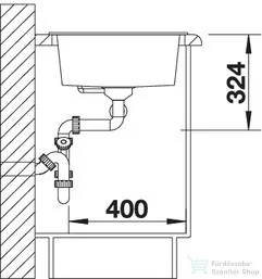 Blanco METRA 9 SILGRANIT® mosogató medence, balos főmedence, törtfehér 527121