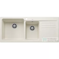   Blanco NAYA 8 S 116x50 cm-es SILGRANIT® mosogató medence, jobb oldali csepegtetővel, törtfehér 527131
