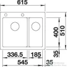 Blanco PLEON 6 SILGRANIT® Split mosogató medence, balos főmedence, törtfehér 527139