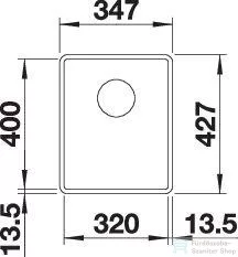 Blanco SUBLINE 320-F SILGRANIT® mosogató medence munkalapszintű beépítéshez, törtfehér 527159