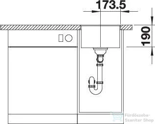 Blanco SUBLINE 320-F SILGRANIT® mosogató medence munkalapszintű beépítéshez, törtfehér 527159