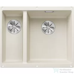   Blanco SUBLINE 340/160-U SILGRANIT® mosogató medence alulról való beépítéshez, jobbos főmedence, törtfehér 527163