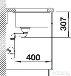 Blanco SUBLINE 500-U SILGRANIT® mosogató medence alulról való beépítéshez, törtfehér 527170