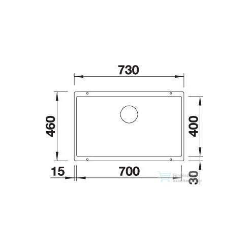 BLANCO SUBLINE 700-U SILGRANIT mosogatótál törtfehér 527173