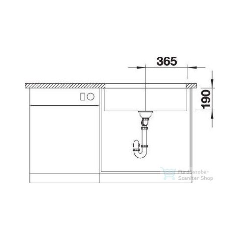 BLANCO SUBLINE 700-U SILGRANIT mosogatótál törtfehér 527173