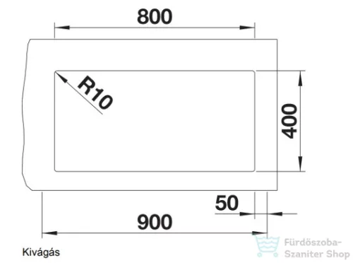 Blanco SUBLINE 800-U SILGRANIT® mosogató medence alulról való beépítéshez, törtfehér 527174