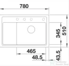 Blanco ZENAR XL 6 S Compact SILGRANIT® mosogató medence, távműködtetővel, jobbos főmedence, törtfehér 527185