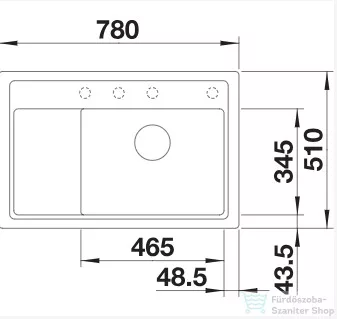 Blanco ZENAR XL 6 S Compact SILGRANIT® mosogató medence, távműködtetővel, jobbos főmedence, törtfehér 527185
