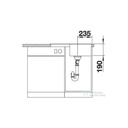 Blanco ZIA 45 S Compact SILGRANIT®  forgatható mosogatótál törtfehér (527197)