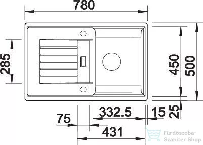 Blanco ZIA 45 S SILGRANIT® mosogató medence, törtfehér 527200