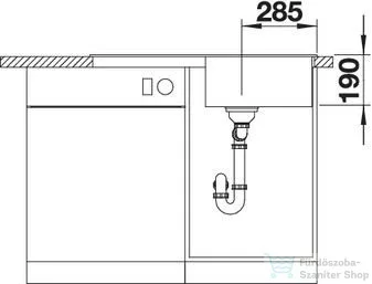 Blanco ZIA 5 S SILGRANIT® mosogató medence, törtfehér 527204