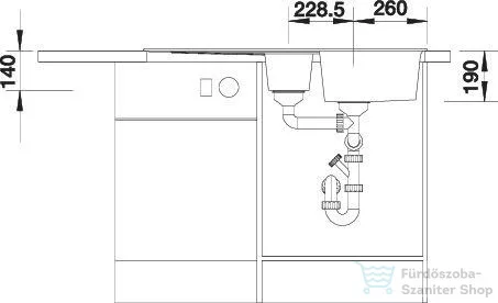 Blanco ZIA 6 S SILGRANIT® mosogató medence, törtfehér 527207