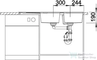 Blanco ZIA 8 S SILGRANIT® mosogató medence, törtfehér 527209