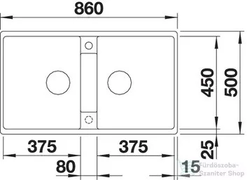 Blanco ZIA 9 SILGRANIT® mosogató medence, törtfehér 527210
