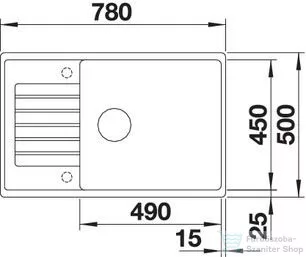 Blanco ZIA XL 6 S Compact SILGRANIT® mosogató medence, törtfehér 527214