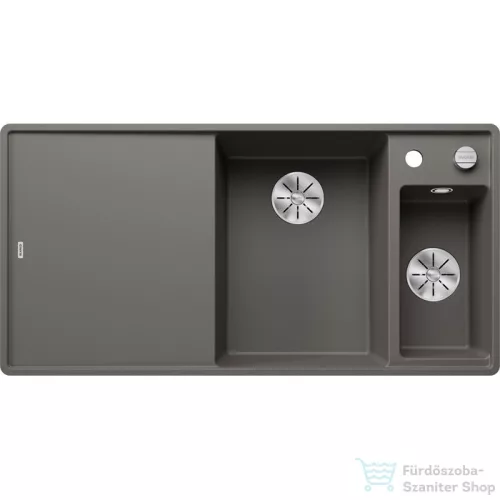 Blanco AXIA III 6 S-F SILGRANIT® mosogató medence munkalapszintű beépítéshez, távműködtetővel, üveg vágólappal, jobbos főmedencével, vulkánszürke 527232