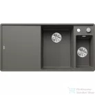 Blanco AXIA III 6 S-F SILGRANIT® mosogató medence munkalapszintű beépítéshez, távműködtetővel, fa vágódeszkával, jobbos főmedencével, vulkánszürke 527233