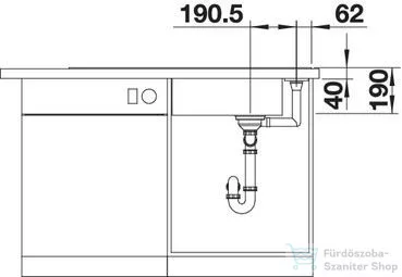 Blanco AXIA III XL 6 S SILGRANIT® mosogató medence, távműködtetővel, fa vágódeszkával, vulkánszürke 527235
