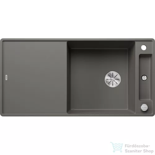 Blanco AXIA III XL 6 S-F SILGRANIT® mosogató medence munkalapszintű beépítéshez, távműködtetővel, fa vágódeszkával, vulkánszürke 527237
