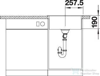 Blanco DALAGO 5-F SILGRANIT® mosogató medence munkalapszitű beépítéshez, távműködtetővel, vulkánszürke 527245