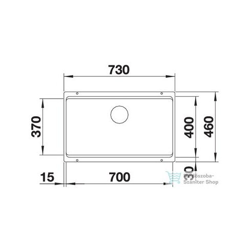 BLANCO ETAGON 700-U vulkánszürke gránit mosogató 527261