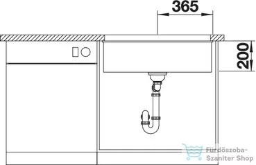 Blanco ETAGON 700-U SILGRANIT® mosogató medence alulról való beépítéshez, vulkánszürke 527261