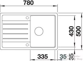 Blanco LEGRA 45 S SILGRANIT® mosogató medence, vulkánszürke 527268