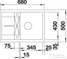 Blanco METRA 45 S Compact SILGRANIT® mosogató medence, vulkánszürke 527286