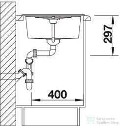 Blanco METRA 45 S SILGRANIT® mosogató medence, vulkánszürke 527289