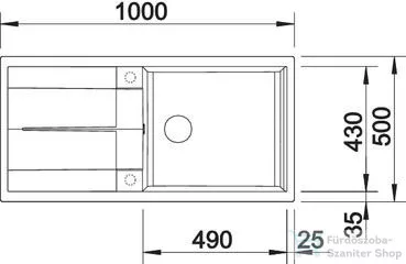 Blanco METRA XL 6 S SILGRANIT® mosogató medence, vulkánszürke 527307