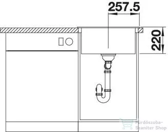 Blanco PLEON 5 SILGRANIT® mosogató medence, vulkánszürke 527318