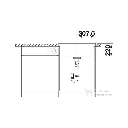 Blanco PLEON 6 SILGRANIT® mosogatótál vulkánszürke (527320)