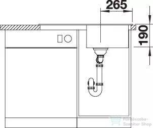 Blanco SONA 45 S SILGRANIT® mosogató medence, vulkánszürke 527332