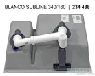 Blanco SUBLINE 340/160-F SILGRANIT® mosogató medence munkalapszintű beépítéshez, balos főmedence, vulkánszürke 527344