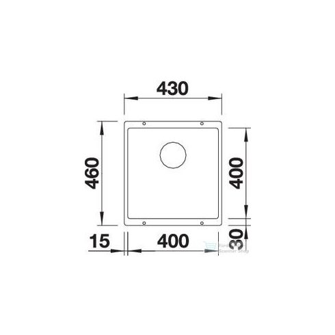 BLANCO SUBLINE 400-U  SILGRANIT mosogatótál vulkánszürke 527349