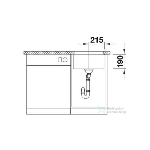 BLANCO SUBLINE 400-U  SILGRANIT mosogatótál vulkánszürke 527349