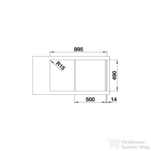 BLANCO ZENAR 5 S silgránit jobbos mosogató medence vulkánszürke 527365
