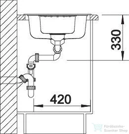 Blanco ZIA 6 S SILGRANIT® mosogató medence, vulkánszürke 527390