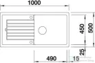 Blanco ZIA XL 6 S SILGRANIT® mosogató medence, vulkánszürke 527400