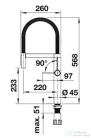 Blanco CULINA-S II Sensor mosogató csaptelep, flexibilis zuhanyfejjel, érintés nélküli működtetéssel, PVD steel 527462