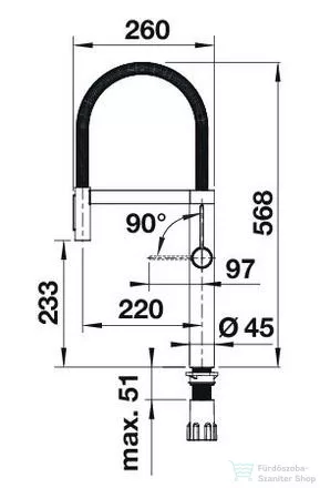Blanco CULINA-S II Sensor mosogató csaptelep, flexibilis zuhanyfejjel, érintés nélküli működtetéssel, PVD steel 527462