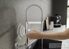 Blanco CULINA-S II Sensor mosogató csaptelep, flexibilis zuhanyfejjel, érintés nélküli működtetéssel, PVD steel 527462